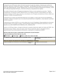 DSHS Formulario 11-022 Solicitud De Servicios De Rehabilitacion Vocacional - Washington (Spanish), Page 3