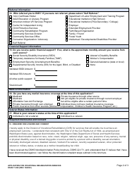 DSHS Form 11-022 Application for Vocational Rehabilitation Services - Washington, Page 2