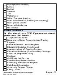 DSHS Form 11-022 Application for Vocational Rehabilitation Services (Large Print) - Washington, Page 4