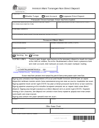 DSHS Form 14-432 Cash Assistance Direct Deposit Enrollment - Washington (Trukese)