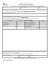 Document preview: DSHS Form 18-720 Client Responsibility Notice - Washington