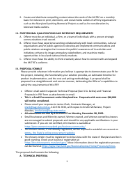 Small Procurement - Request for Proposals - Consultant Services - Marketing and Public Relations - Maryland, Page 3