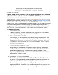 Small Procurement - Request for Proposals - Consultant Services - Marketing and Public Relations - Maryland, Page 6