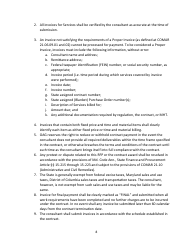 Small Procurement - Request for Proposals - Consultant Services - Marketing and Public Relations - Maryland, Page 8