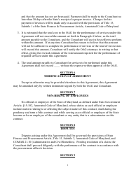 Attachment D Contract and Contract Affidavit - Consultant Services - Marketing and Public Relations - Maryland, Page 3