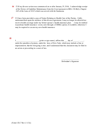 Form UD-7 Affirmation of Defendant in Action for Divorce - New York, Page 4