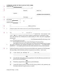 Form UD-3 Affirmation of Service - New York