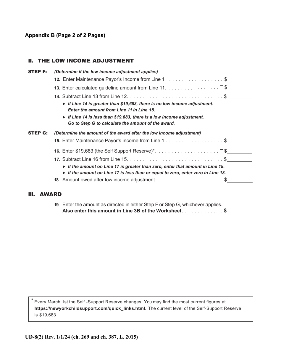 Form UD-8(2) Maintenance Guidelines Worksheet - New York, Page 7