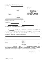 Document preview: Form UD-15 Affirmation of Service by Mail of Judgment of Divorce With Notice of Entry - New York