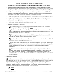 Attachment H Supervised Community Confinement Agreement and Conditions - Maine, Page 2