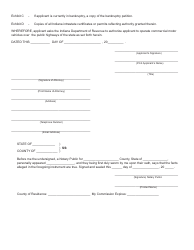 Form 700 (State Form 50215) Application for Permanent Authority to Transport Passenger or Household Goods - Indiana, Page 4