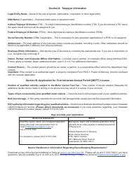 Form MCFT-1A (State Form 53994) Intrastate Motor Carrier Fuel Tax Annual Permit Application - Indiana, Page 4