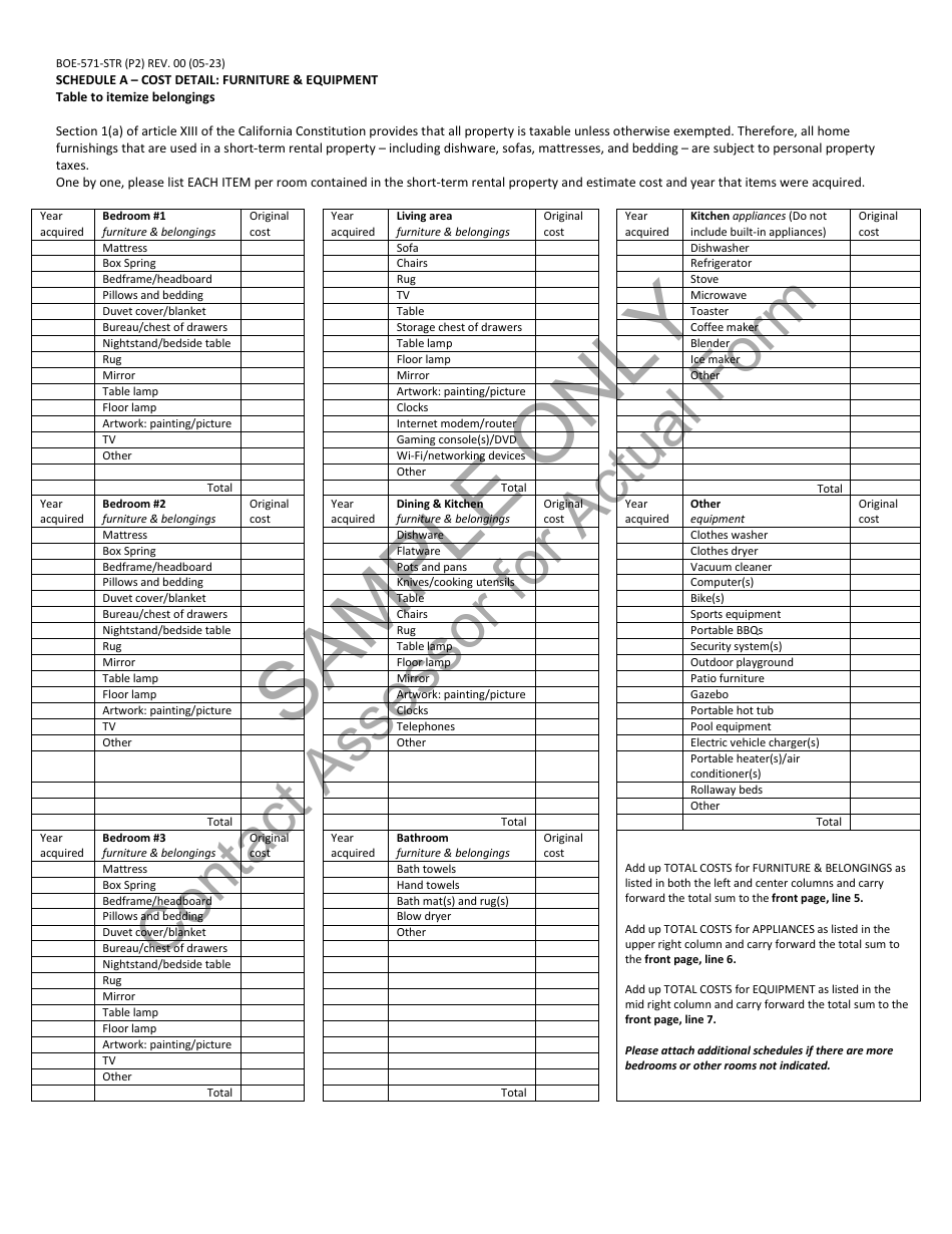 Form BOE-571-STR - 2024 - Fill Out, Sign Online and Download Printable ...