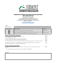 Document preview: Submittal Form for Vermont Captive Annual Report/Copy of Vermont Premium Tax Return - Vermont