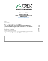 Document preview: Submittal Form for Annual Audited Financial Statements - Vermont