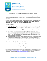 Document preview: Rhode Island Whelk Pot Tag Order Form - Rhode Island, 2024