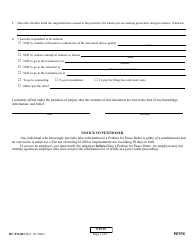 Form DC-PO-001 Petition for Peace Order - Maryland, Page 2