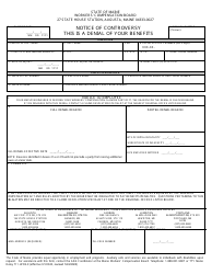 Document preview: Form WCB-9 Notice of Controversy This Is a Denial of Your Benefits - Maine