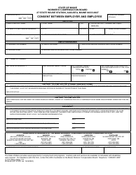 Document preview: Form WCB-4A Consent Between Employer and Employee - Maine