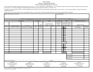 Document preview: Form WCB-206 Employee Expense Form - Maine