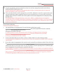 Form CC-JRE-005BLF Notice of Right to Object to Expungement of Juvenile Records - Maryland (English/French), Page 2