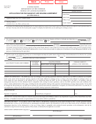 Document preview: BLM Form 4130-4 Application for Exchange-Of-Use Grazing Agreement