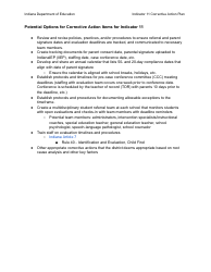 Results Driven Accountability (Rda) Corrective Action Plan - Indicator 11: Initial Evaluations - Indiana, Page 6