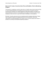 Results Driven Accountability (Rda) Corrective Action Plan - Indicator 10: Disproportionate Representation in Specific Disability Categories - Indiana, Page 2