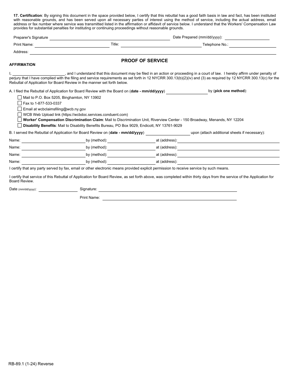 Form RB-89.1 Rebuttal of Application for Board Review - New York, Page 4