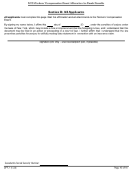 Form AFF-1 Affirmation for Workers&#039; Compensation Death Benefits - New York, Page 11