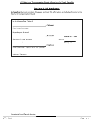 Form AFF-1 Affirmation for Workers&#039; Compensation Death Benefits - New York, Page 2