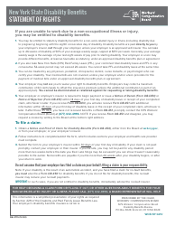 Document preview: Form DB-271S New York State Disability Benefits Statement of Rights - New York