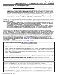 Document preview: Form DB-450 Notice and Proof of Claim for Disability Benefits - New York (French)