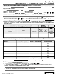 Form DB-450 Notice and Proof of Claim for Disability Benefits - New York (French), Page 2