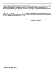 Form OC-401.1R Renewal Application for License to Appear on Behalf of Claimant - New York, Page 3