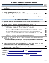 Provisional Residential Certification/Attestation - Kentucky, Page 5