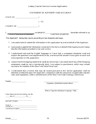Lottery Courier Service License Application - New York, Page 19