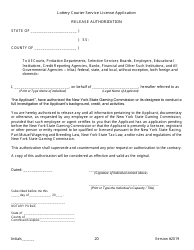 Lottery Courier Service License Application - New York, Page 20