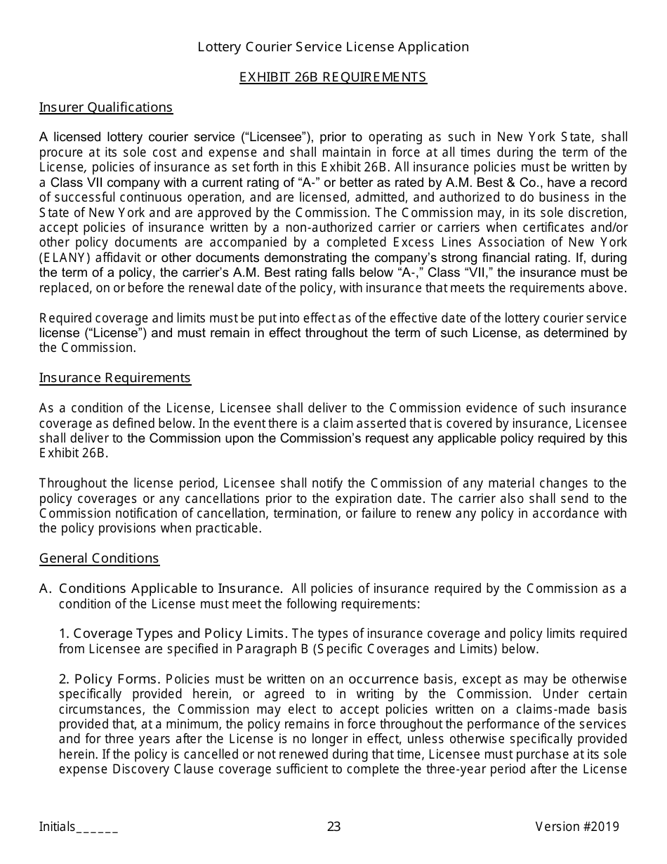 Lottery Courier Service License Application - New York, Page 23