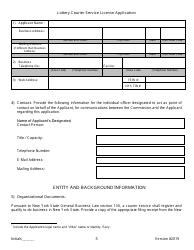 Lottery Courier Service License Application - New York, Page 5