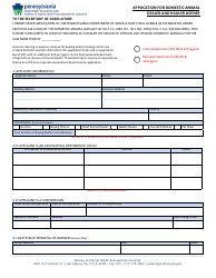 Document preview: Application for Domestic Animal Dealer and Hauler License - Pennsylvania