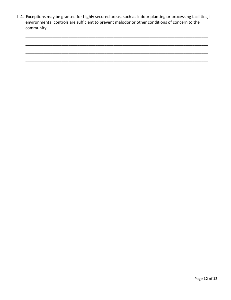 Hemp Research Permit Application  Renewal Form - Pennsylvania, Page 12