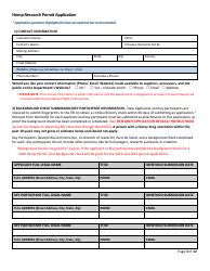 Hemp Research Permit Application &amp; Renewal Form - Pennsylvania, Page 3