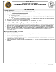 Document preview: Request for Inclusion in the Voluntary Temporary Firearms Restriction List - Utah
