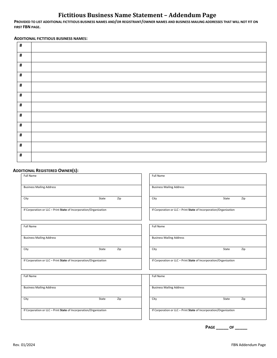 County of sonoma california fictitious business name statement