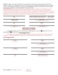 Form DC-CV-037BLR Civil Appeal/Request for Transcript - Maryland (English/Russian), Page 2