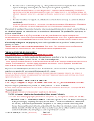 Instructions for Form CC-GN-001BLR Petition for Guardianship of Minor - Maryland (English/Russian), Page 2