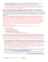 Instructions for Form CC-GN-001BLR Petition for Guardianship of Minor - Maryland (English/Russian), Page 5