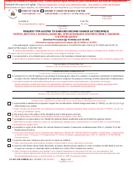Document preview: Form CC-DC-CR-151BLR Request for Access to Shielded Second Chance Act Record(S) - Maryland (English/Russian)