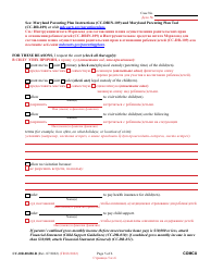 Form CC-DR-004BLR Complaint for Custody - Maryland (English/Russian), Page 5